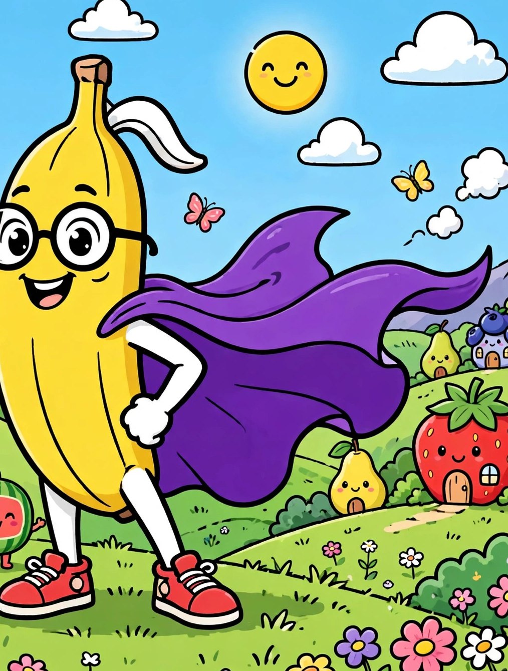 Banana-Man ready to catch bananas